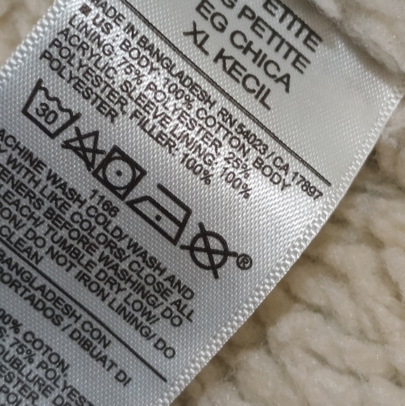 Old Navy Women's Sherpa Lined Denim Jacket Size (XLP) XLarge Petite - Picture 16 of 16